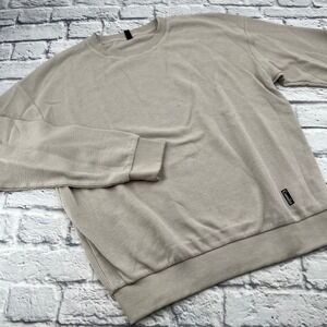 Comfrt Mens XL Cream Thermal Crew Neck Shirt Waffle Knit Long Sleeve